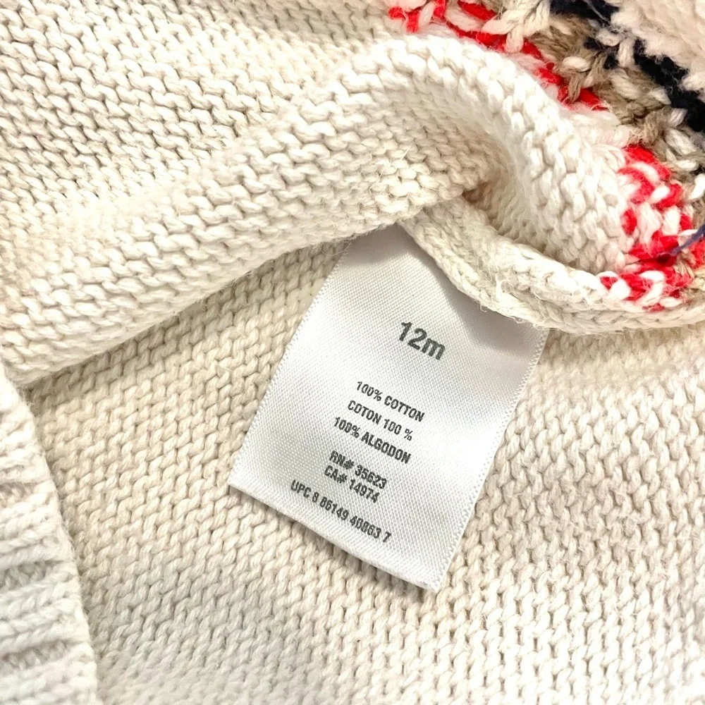 Carter's Fair Isles Sweater & Gymboree Khaki Pants Size 12 Months Beige